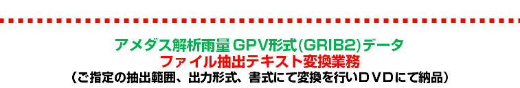 解析雨量・時系列抽出CSV変換業務
